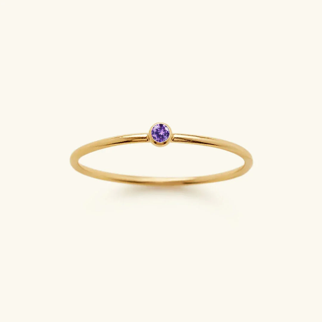 Anillo Apilable de Piedra de Nacimiento Amelia