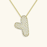 Collar de Diamante Inicial Burbuja