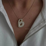 Collar de Diamante Inicial Burbuja