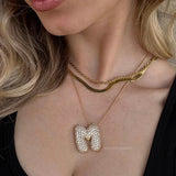 Collar de Diamante Inicial Burbuja