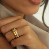 Anillo de Diamantes Apilados Alison
