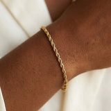 Pulsera de Cadena de Cuerda Gigi en Oro