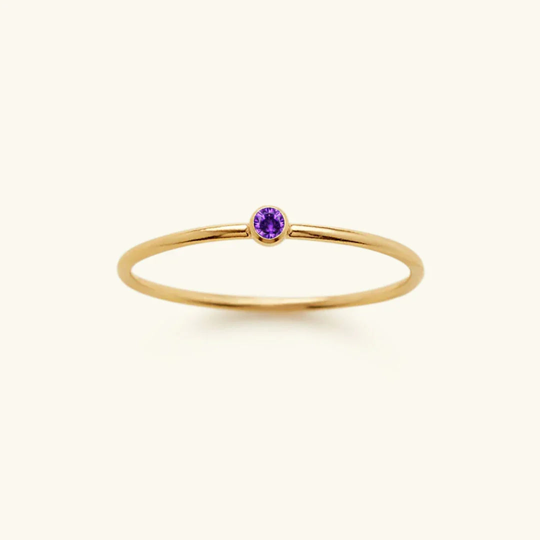 Anillo Apilable de Piedra de Nacimiento Amelia