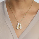 Collar de Diamante Inicial Burbuja